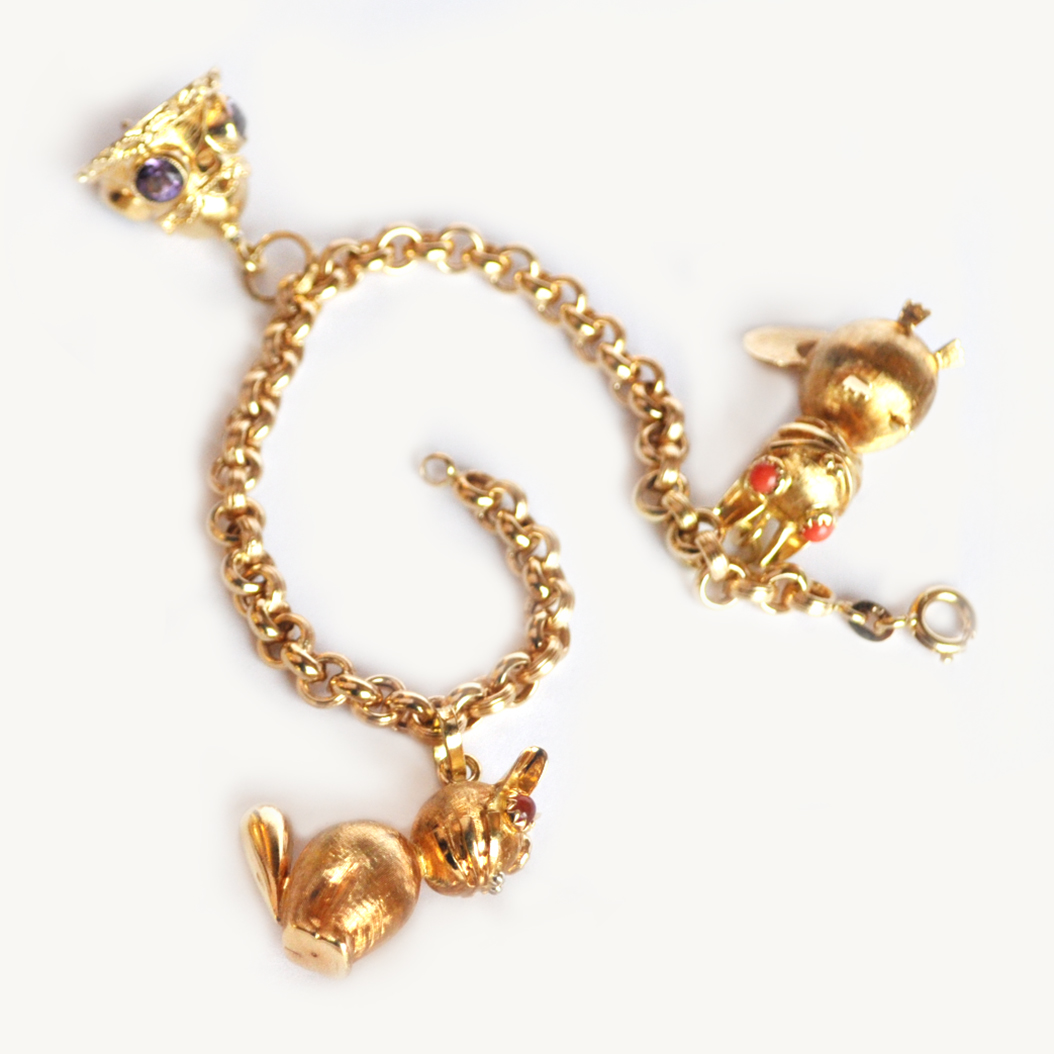 Bracciale Con Gatto + Lisca Di Pesce Da Bambino/a In Oro 18 Carati 2 Elementi Lastra Vicini Br59 Lucida Sm Art4858